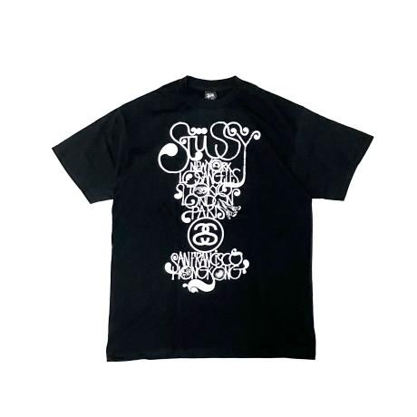 <div>STUSSY</div>S/S PRINT T-SHIRT<br>2000's Deadsdtock<br>WORLD TOUR<br>BLKxWHT