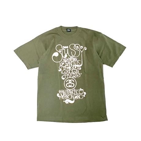 <div>STUSSY</div>S/S PRINT T-SHIRT<br>2000's Deadsdtock<br>WORLD TOUR<br>ODxBEG