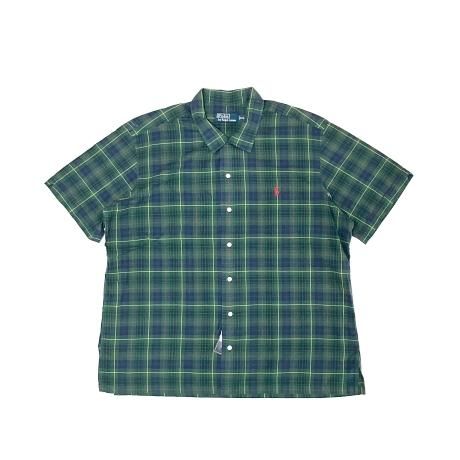 <div>Polo Ralph Lauren </div>S/S CHECK SHIRT<br>D.GREEN