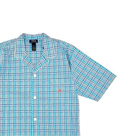 <div>Polo Ralph Lauren </div>S/S  PAJAMA SHIRT<br>TUR.GRNxWHTxRED