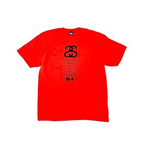 <div>STUSSY</div>S/S PRINT T-SHIRT<br>2000's Deadsdtock<br>WORLD TOUR 
 SS LINK<br>RED