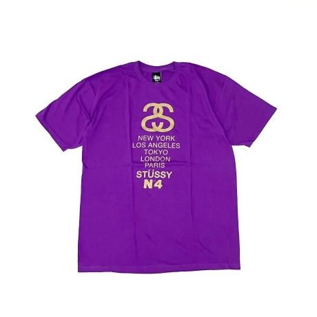<div>STUSSY</div>S/S PRINT T-SHIRT<br>2000's Deadsdtock<br>WORLD TOUR 
 SS LINK<br>PUR
