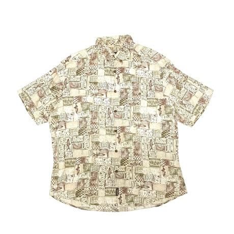 <div>WOOLRICH</div>DEADSTOCK<br>PATTERN PRINT<br>COTTON SHIRT<br>BEIGE