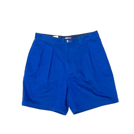 <div>TOMMY HILFIGER</div>DEADSTOCK<br>CHINO PLEATED SHORTS<br>ROYAL BLUE