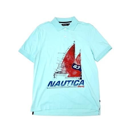 <div>NAUTICA</div>ARTIST SERIES<br>S/S POLO SHIRT<br>TURQUOISE.BLUE