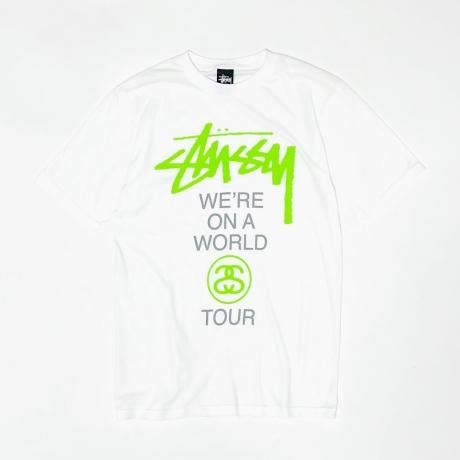 <div>STUSSY</div>S/S PRINT T-SHIRT<br>2000's Deadsdtock<br>WORLD-TOUR.WHITE