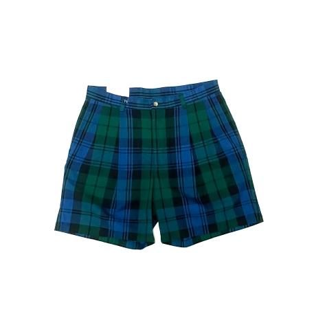 <div>NAUTICA</div>DEADSTOCK<br>CHECK PLEATED SHORTS<br>NVYxGRN