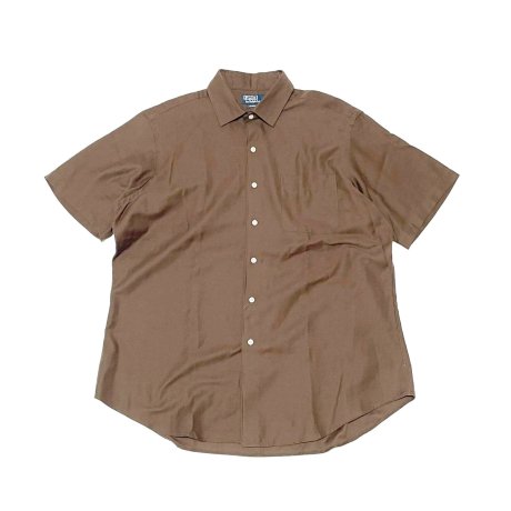 <div>Polo Ralph Lauren </div>S/S CAMP SHIRT<br>HERRINGBONE<br>BROWN