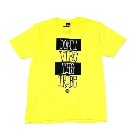 <div>STUSSY</div>S/S PRINT T-SHIRT<br>2000's Deadsdtock<br>DON'T VIBE<br>YELLOW