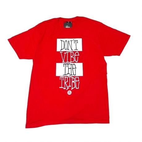 <div>STUSSY</div>S/S PRINT T-SHIRT<br>2000's Deadsdtock<br>DON'T VIBE<br>RED
