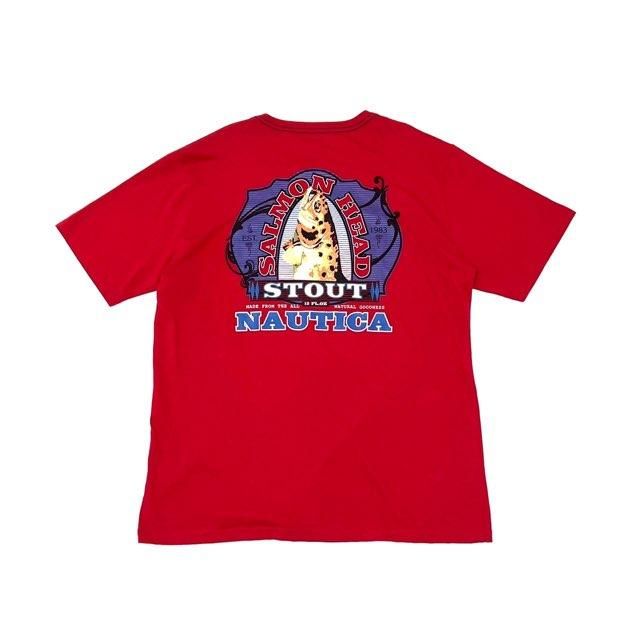 <div>NAUTICA</div>S/S PRINT T-SHIRT<br>SALMON HEAD<br>RED