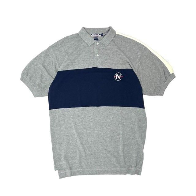 <div>NAUTICA COMPETITION</div>S/S POLO SHIRT<br>GRYxNVY