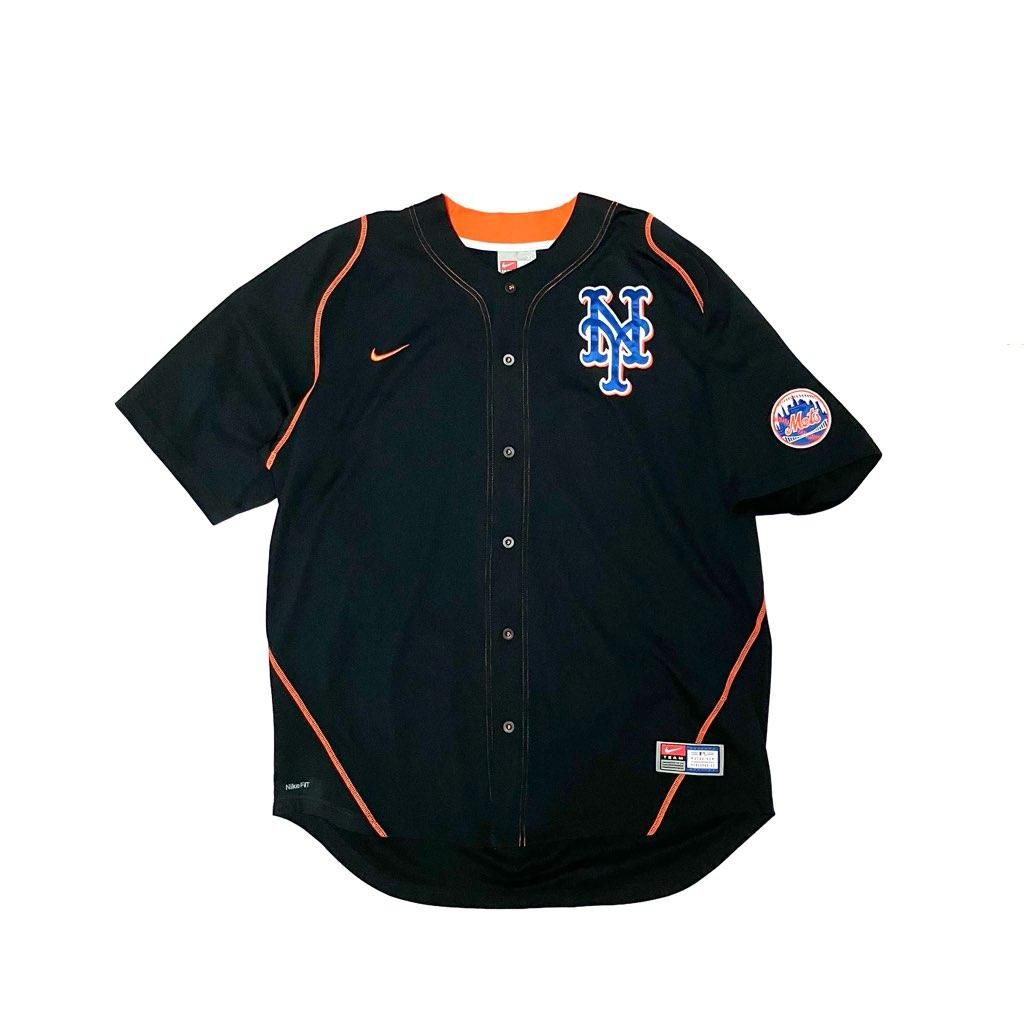 <div>NIKE</div>BASEBALL SHIRT<br>MLBJERSEY<br>NEW YORK METS<br>DEADSTOCK<br>BLK