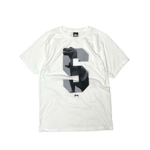 <div>STUSSY</div>S/S PRINT T-SHIRT<br>2000's Deadsdtock<br>DINO<br>WHT