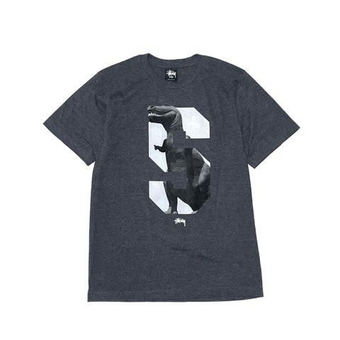 <div>STUSSY</div>S/S PRINT T-SHIRT<br>2000's Deadsdtock<br>DINO<br>C.GRY