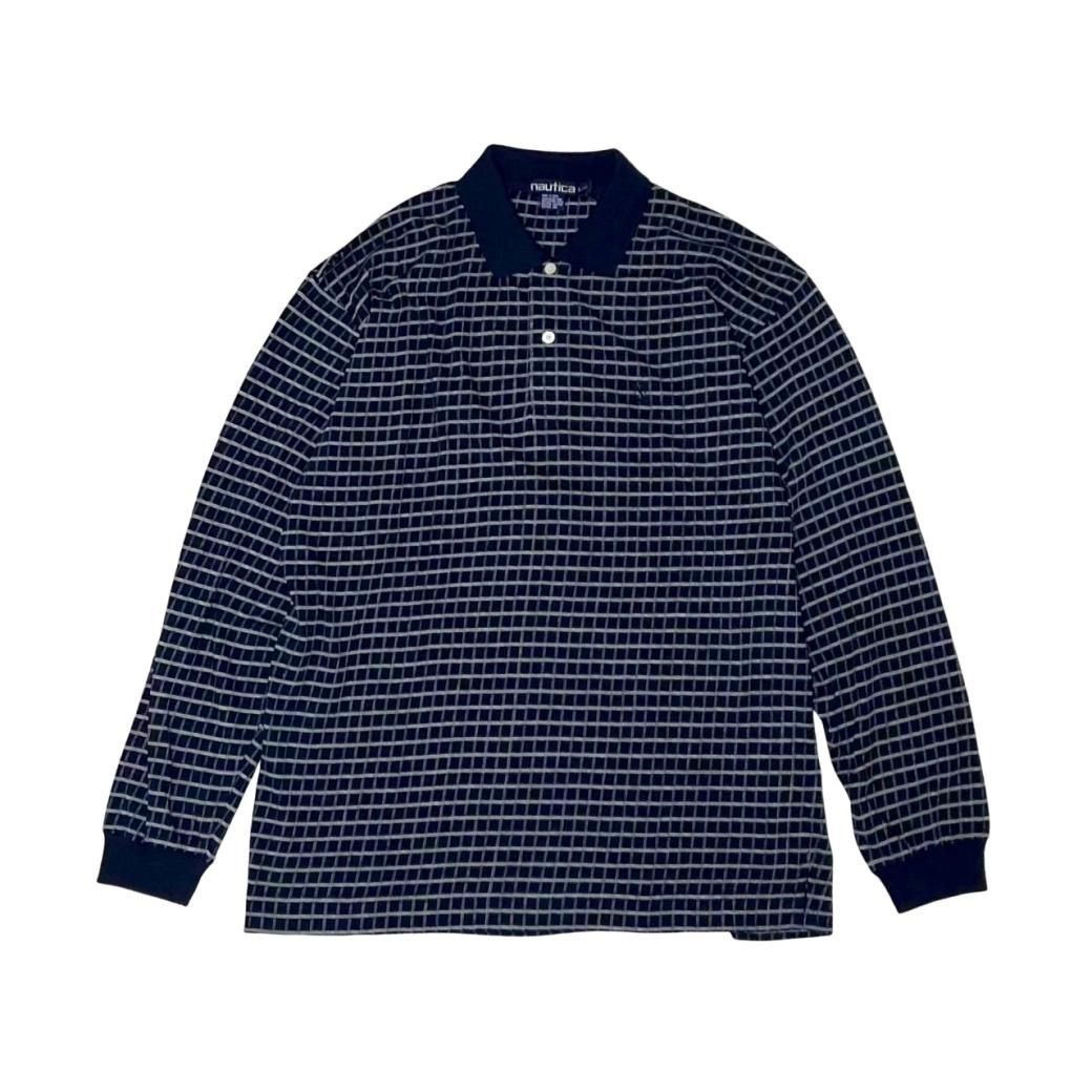 <div>NAUTICA</div>DEADSTOCK<br>L/S POLO SHIRT<br>NVY