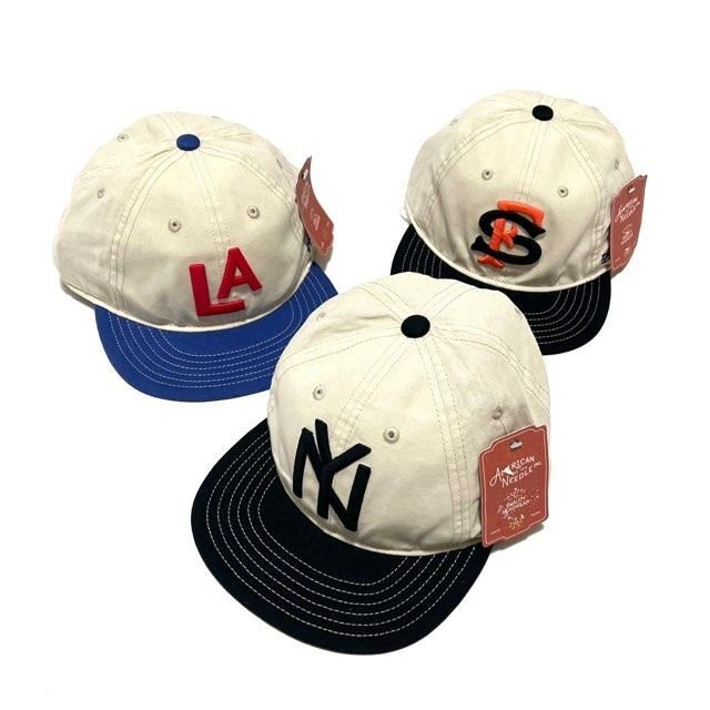 <div>AMERICAN NEEDLE</div>BASEBALL CAP<br>BLACK YANKEES<br>SF SEALS<br>LA ANGELES<br>IVOxBLKxBLU<br>
