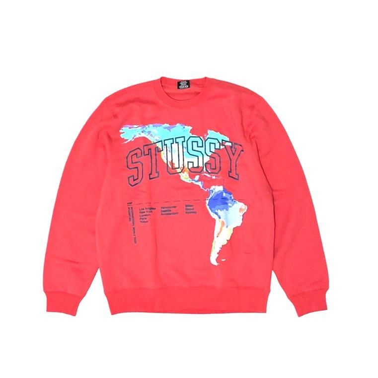 <div>STUSSY</div>L/S CREW SWEAT<br>2000's Deadsdtock<br>EARTH<br>L.RED