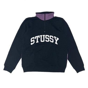 <div>STUSSY</div>L/S HALF ZIP SWEAT <br>2000's Deadsdtock<br>BLK
