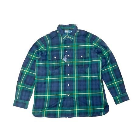 <div>Polo Ralph Lauren </div>L/S  CHECK SHIRT<br>NVYxGRN