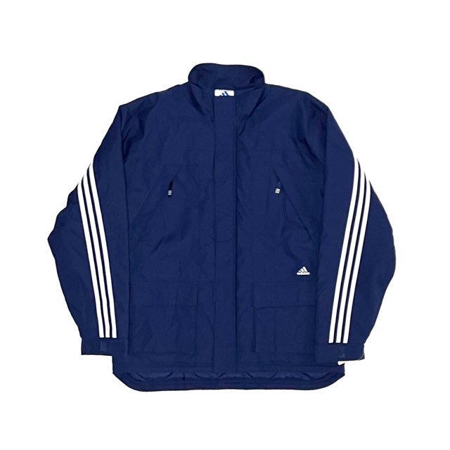 <div>ADIDAS</div>98sDEADSTOCK<br>NYLON PUFF JACKET<br>QUILTING LINNER<br>NVY
