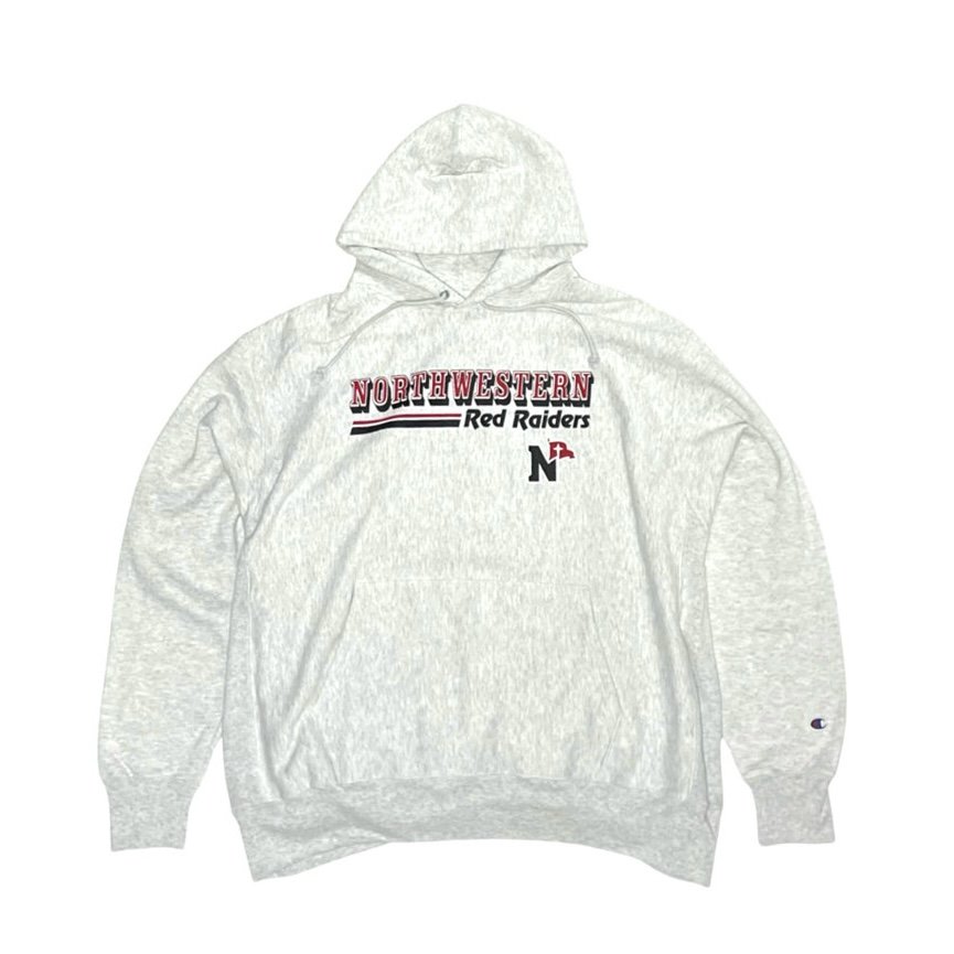 <div>Champion</div>REVERSE WEAVE<br>SWEAT PARKA <br>NORTH WESTERN<br>RED RAIDERS<br>S.GRY