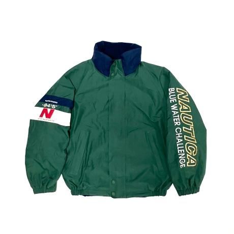 <div>NAUTICA</div>DEADSTOCK<br>REVERSIBLE<br>NYLON JACKET<br>GREEN