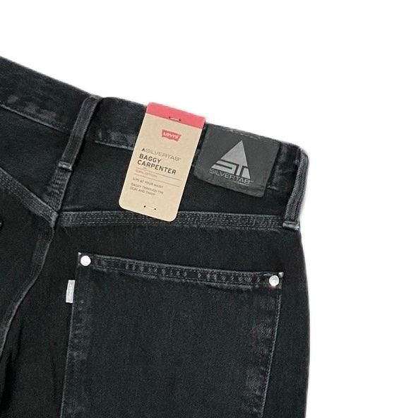 1554】デッドストックLevi'sシルバータブバギーカーペンターブラックデニム LEVI'S SILVERTAB / リーバイス シルバータブ] BAGGY CARPENTER