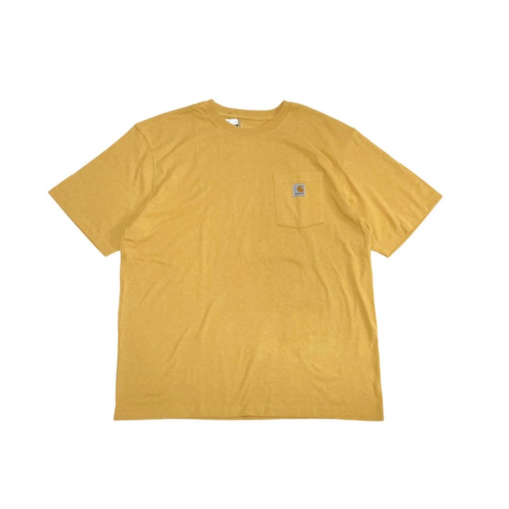 <div>CARHARTT</div>HEAVY WEIGHT<br>S/S POCKET T-SHIRT<br>LOOSE FIT<br>GOLD HEATHER