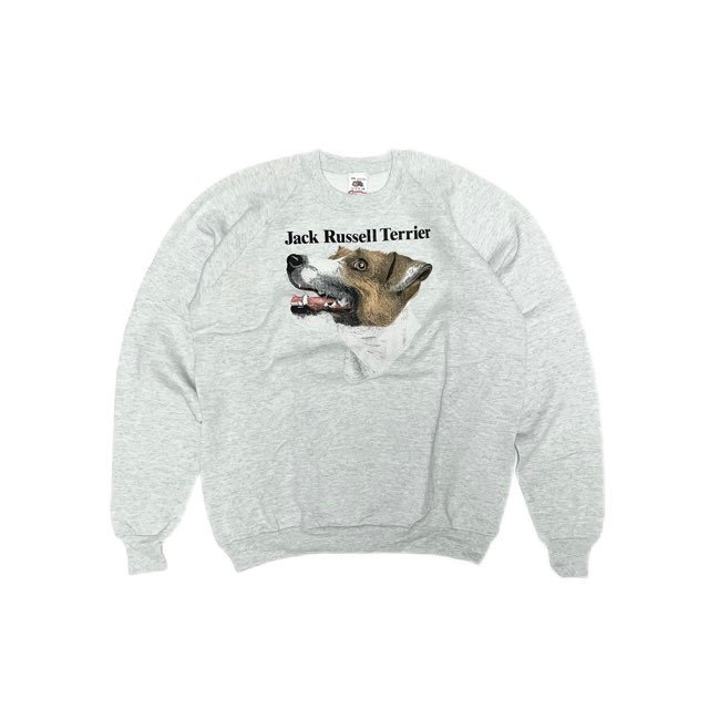 <div>JACK RUSSELL TERRIER</div>90sDEADSTOCK<br>CREW SWEAT<br>DOG<br>MADE IN USA<br>GRY
