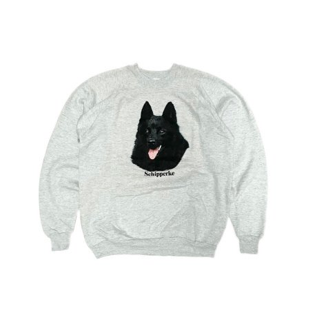 <div>SCHIPPERKE</div>90s DEADSTOCK<br>CREW SWEAT<br>DOG<br>MADE IN USA<br>GRY

