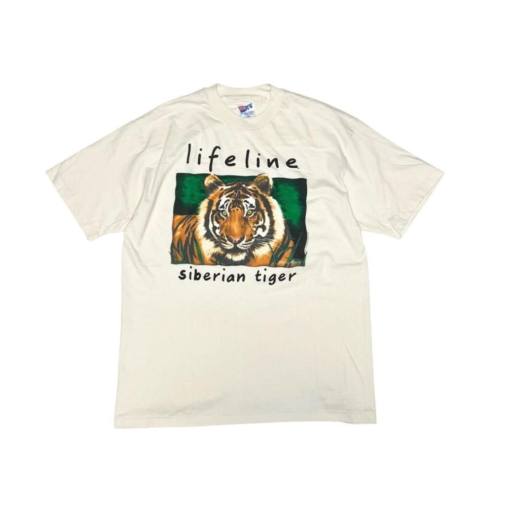 <div>FELINE</div>S/S PRINT T-SHIRT<br>90's Deadstock<br>MADE IN U.S.A<br>SIBERIAN TIGER<br>NAT
