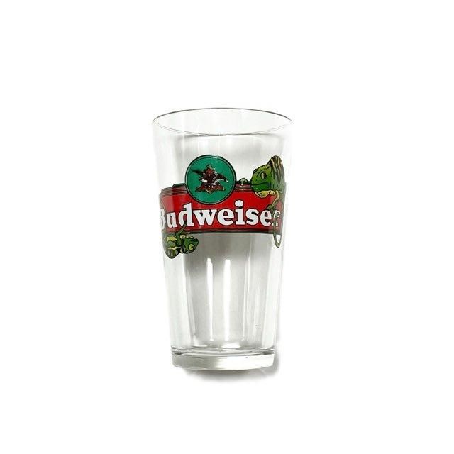 <div>Budweiser</div>OFFICIAL<br>DEADSTOCK<br>PUB GLASS<br>CHAMELEON<br>RED×GRN

