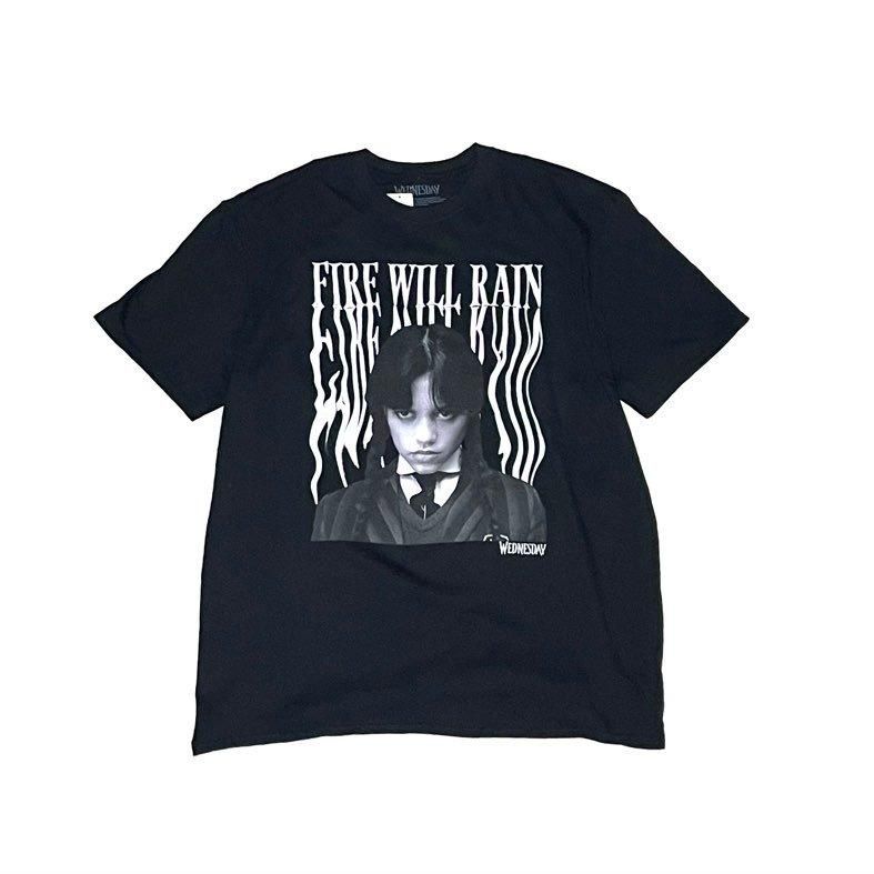 <div>WEDNESDAY</div>OFFICIAL<br>S/S PRINT T-SHIRT<br>BLACK