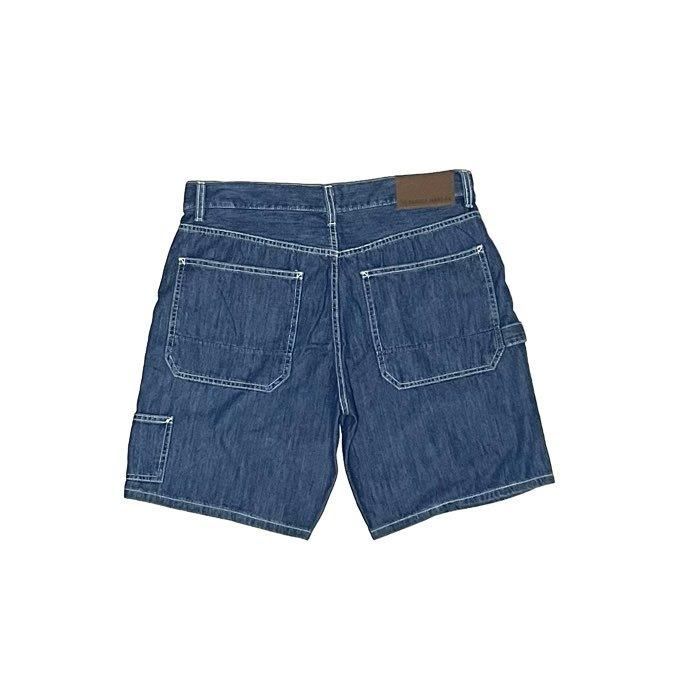 90s NAUTICA MARINE DENIN W36 バギーデニムショーツ 90s PJ MARK 極太 ウォッシュ 刺繍 ワイド デニム バギーパンツ