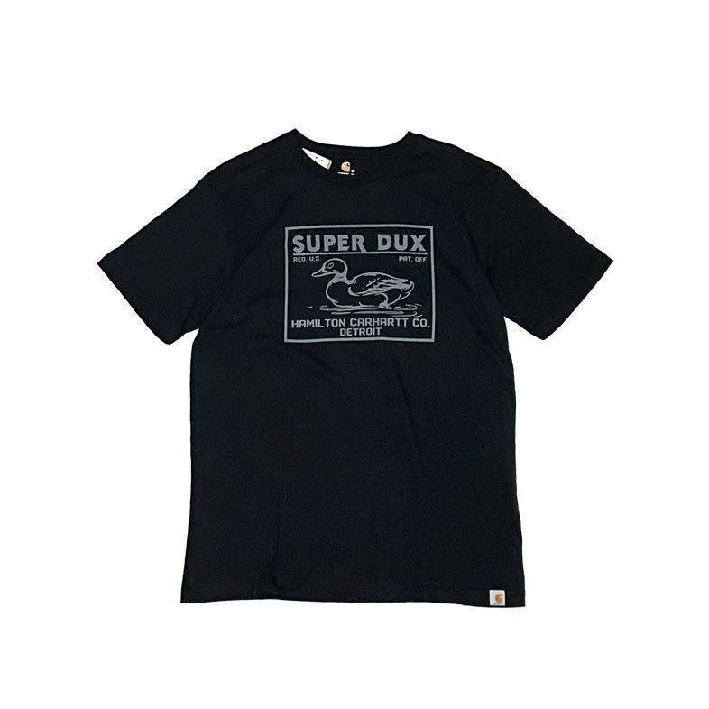 <div>CARHARTT</div>S/S PRINT T-SHIRT<br>RELAXED FIT<br>SUPER DUX<br>BLACK