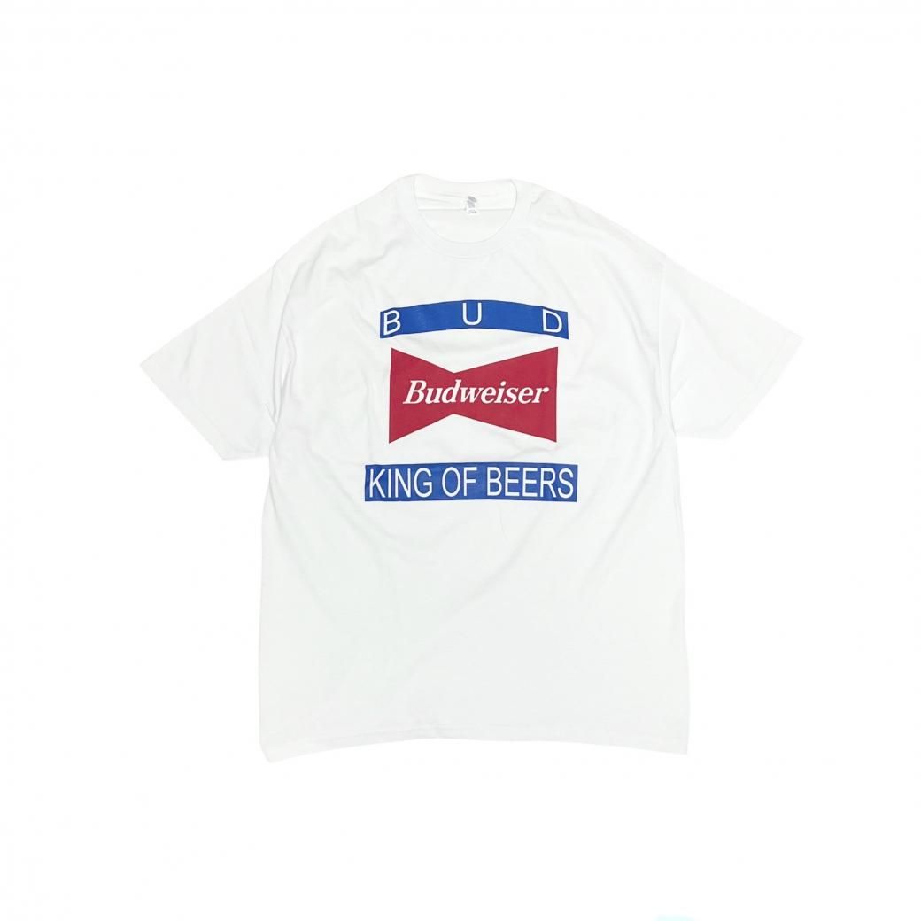 <div>Budweiser</div>OFFICIAL<br>DEADSTOCK<br> S/S PRINT T-SHIRT <br>KING OF BEER<br>WHITE
