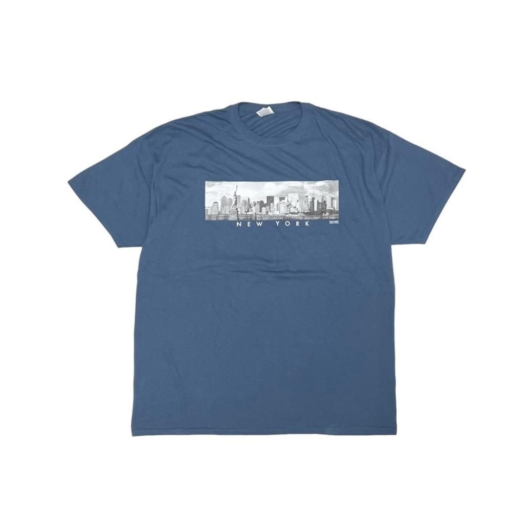 <div>NOBRAND</div>2007's DEADSTOCK<br>S/S PRINT T-SHIRT<br>NEW YORK<br>MADE IN U.S.A<br>NVY