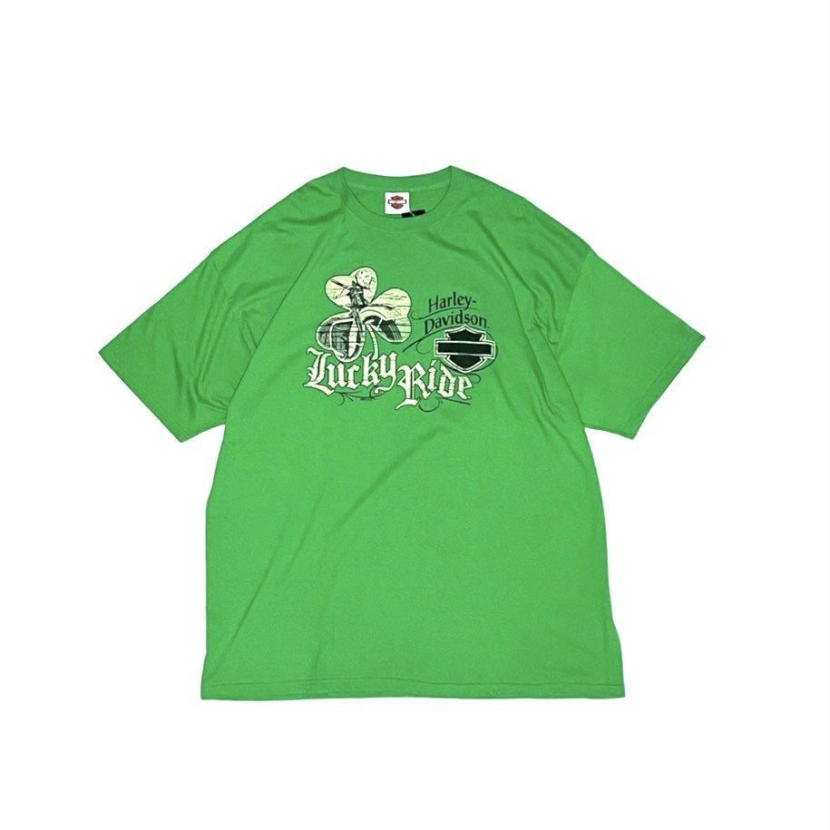 <div>HARLEY DAVIDSON</div>St.Patrick's Day<br>S/S PRINT T-SHIRT<br>GREEN