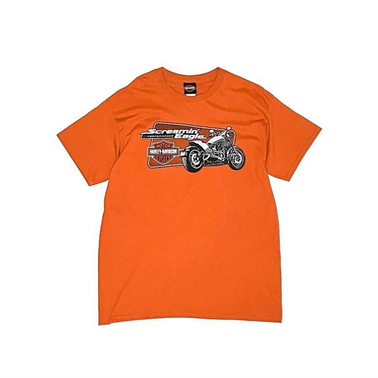 <div>HARLEY DAVIDSON</div>S/S PRINT T-SHIRT<br>ORANGE