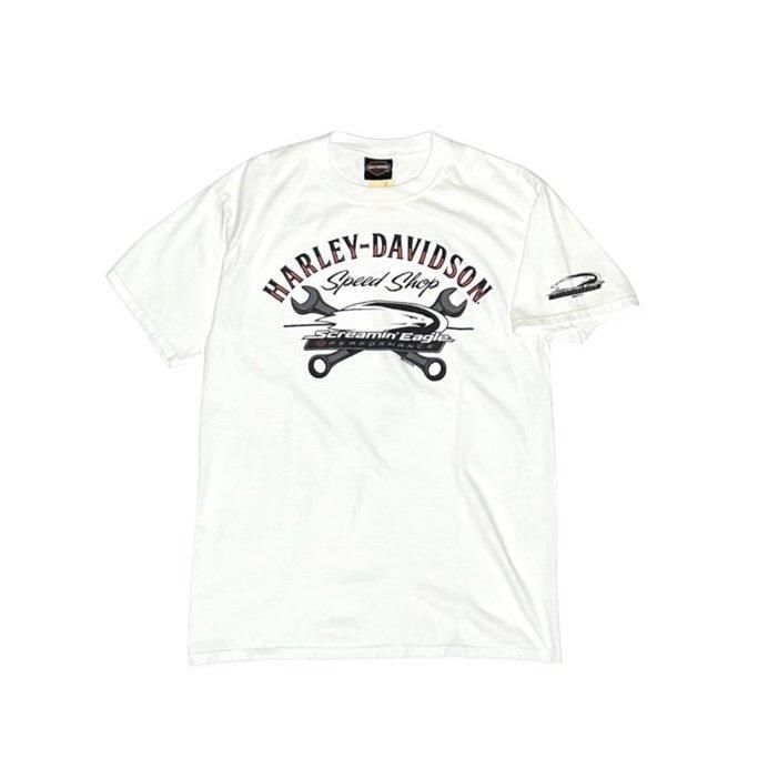 <div>HARLEY DAVIDSON</div>S/S PRINT T-SHIRT<br>WHITE