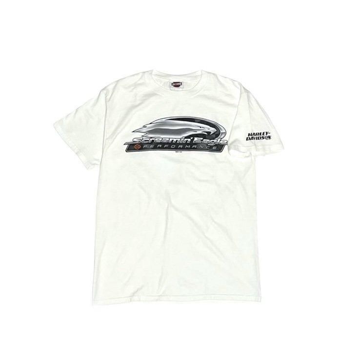 <div>HARLEY DAVIDSON</div>S/S PRINT T-SHIRT<br>WHITE