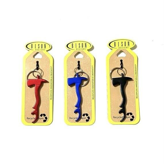<div>BISON DESIGNS</div>KEYHOLDER/OPENER<br>FIREMAN AXE<br>RED,BLU,BLK