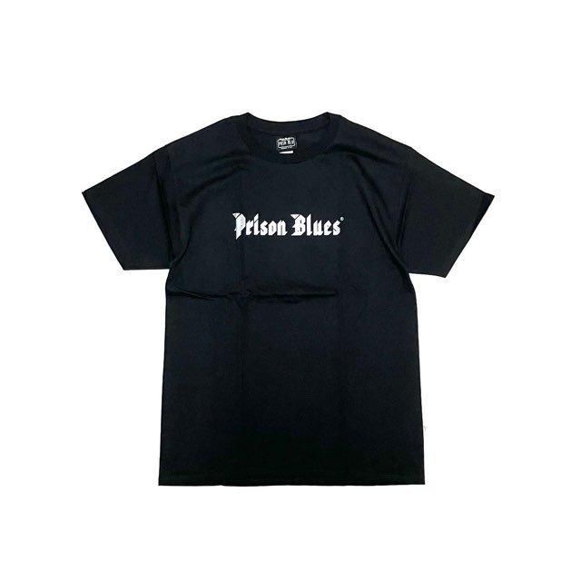 <div>PRISON BLUES</div>S/S PRINT T-SHIRT<br>CHOME<br>BLACK
