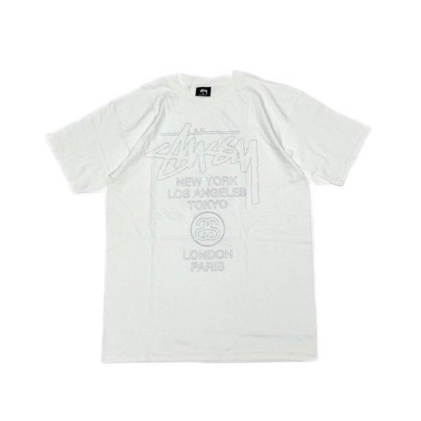 <div>STUSSY</div>S/S PRINT T-SHIRT<br>2000's Deadsdtock<br>WORLD-TOUR.WHITE