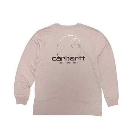 <div>CARHARTT</div>LOOSE-FIT<br>L/S T-SHIRT<br>POCKET<br>SMOKE PINK
