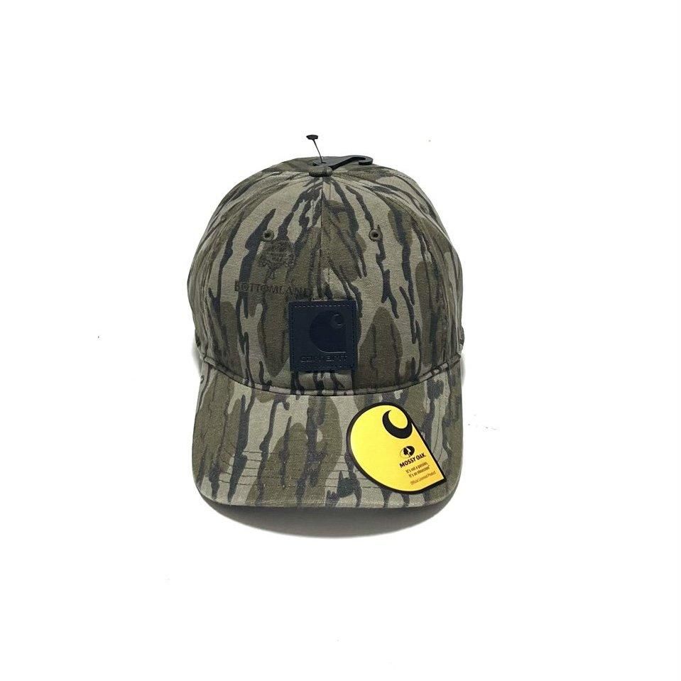 <div> CARHARTT</div>CANVAS CAP<br>MOSSY OAK<br>BOTTOMLAND CAMO