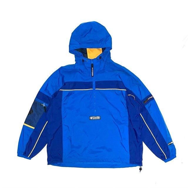 <div>COLUMBIA SPORT</div>DEADSTOCK<br>REACTOR PULLOVER<br>NYLON ANORAK<br>BLUE
