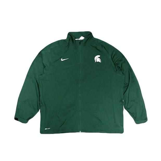 <div>Nike</div>SOFT SHELL JACKET<br>SPARTANS<br>DRI-FIT<br>GRN