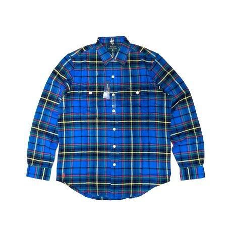 <div>Polo Ralph Lauren </div>L/S  FLANNEL SHIRT<br>BLUCHECK